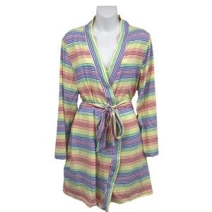Last call - everything must go. 
Lands End Rainbow Cotton Blend Robe S-M